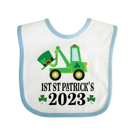 

Inktastic 2023 First St Patricks Day Truck Gift Baby Boy Bib