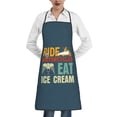 thumbnail image 2 of Ride Motorcycles Eat Ice Cream Apron, Inspirational Gifts for Men Women, Funny Apron, Chef Bib with Pockets, Waterproof Work Apron for BBQ Kitchen Crafting Gardening, 2 of 9