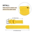 thumbnail image 4 of Yellow Nylon Watch Band 18mm Width Durable Nylon Strap with Silver Buckle, Canvas Watchband, 4 of 6