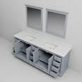 thumbnail image 6 of Tybee 84 in W x 22 in D Dark Grey Double Bath Vanity, White Quartz Top and 34 in Mirrors, 6 of 9