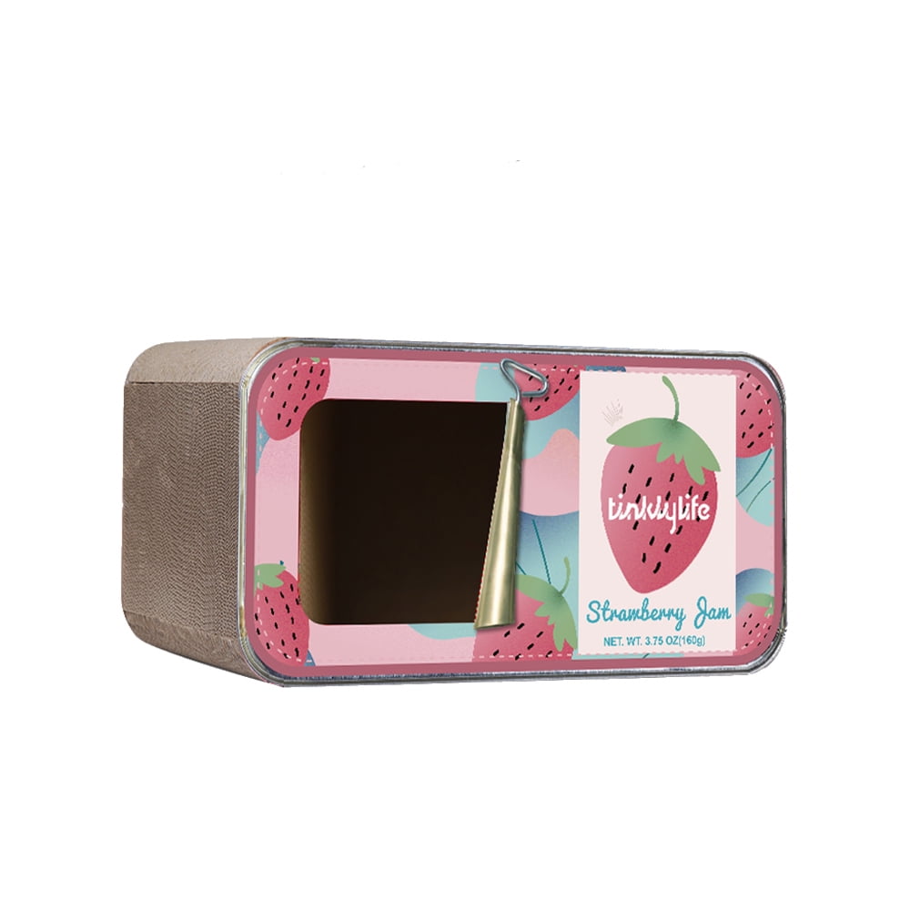 Kepooman Canned Fruit Cat House for Indoor Cats - Large Cat Cave for Pet Cat House with Scratcher - Strawberry Kepooman Canned Fruit Cat House for Indoor Cats - Large Cat Cave for Pet Cat House with Scratcher - Strawberry