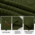 thumbnail image 2 of Fexilor Men's Quarter-Zip Sweater, Cable Knit Mock Neck Slim Fit Business Casual Pullover S-3XL, 2 of 7
