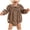 #03 Brown, variant on Akiihool Baby Girls' Clothing Newborn Baby Girl Fall Winter Clothes Coming Home Outfit Ruffle Romper Cute Ribbed Knit Jumpsuit Headband Khaki,3-6 Months