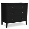 Delta Children Epic 3 Drawer Dresser with Interlocking Drawers - Greenguard Gold Certified, Black