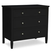 Delta Children Epic 3 Drawer Dresser with Interlocking Drawers - Greenguard Gold Certified, Black