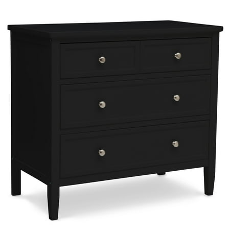 Delta Children Epic 3 Drawer Dresser with Interlocking Drawers - Greenguard Gold Certified, Black