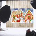 thumbnail image 3 of 210x150cm Christmas Gingerbread Gingerbread House Candy House Photography Backdrops Birthday Party Decoration,G, 3 of 5