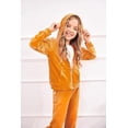 thumbnail image 2 of Oudiya Girls 2 Piece Outfits Velour Tracksuit Hoodie and Jogger Set Sweatsuit Athletic Clothes Sets, 2 of 6