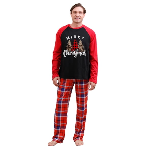 Matching Couple Pajamas Sets Christmas Pjs Family Lounge Sets Sleepwear, Xmas Printed Pajamas