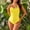 Yellow, variant on Sexy One Piece&nbsp;Swimsuit&nbsp;for Women,Women's Solid Color Double Thin Strap Pleated Swimsuit,Swimsuits for Curvy Women