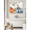thumbnail image 6 of Thanksgiving Fall Canvas Print Wall Art Framed Canvas Art Wall Decor Pumpkin Eucalyptus Leaves White Pictures Painting Morden Artwork for Living Room Bedroom, Ready to Hang - 16"x20", 6 of 6