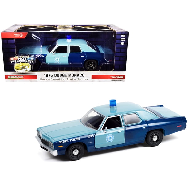 1975 Dodge Monaco Light Blue And Dark Blue Massachusetts State Police Hot Pursuit Series 1 24 