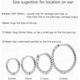 thumbnail image 3 of Solid 14k White Gold Twisted Rope Round Huggie Hoop Earrings, 3 of 5