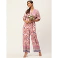 thumbnail image 2 of Moomaya Women's Printed Jumpsuit, V-Neck Sleeveless Wide Leg Loose Boho Style Jumpsuits, 2 of 9