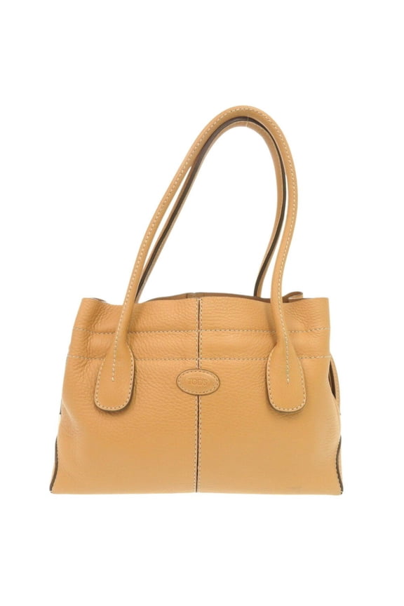 Pre-Owned Tod's Leather Yellow Beige Handbag 0438TOD'S (Good)