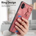 thumbnail image 4 of Wallet Case Compatible with Samsung Galaxy A04e with Card Holder, 360° Rotation Finger Ring Stand PU Leather Cover Drop Protection with Magnetic Snap Case Cover for Galaxy A04e - Pink, 4 of 8
