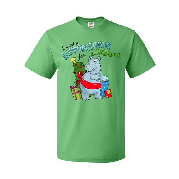 Inktastic I Want a Hippopotamus for Christmas T-Shirt