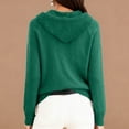 thumbnail image 5 of Women's Fashion Long Sleeve Solid Color Pullover Hooded Knitted Sweater, Comfortable and Warm, Perfect for Outdoor Activities and Winter Sports,Army Green,L, 5 of 5