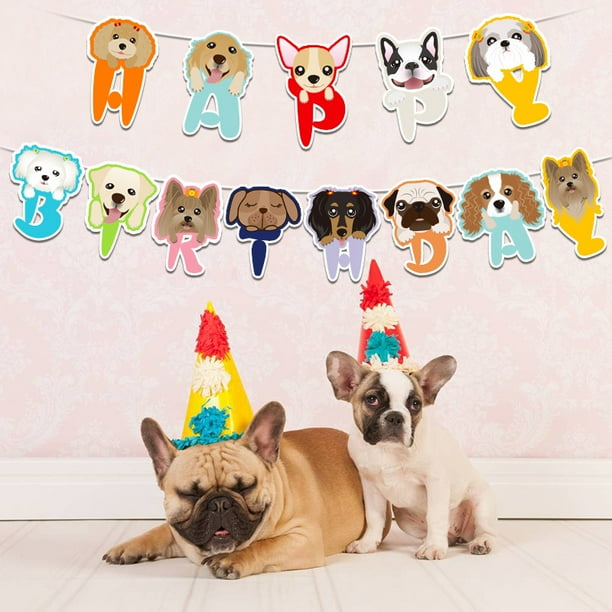 Puppy Paw Plastic Birthday Party Decorations Dog Banners Puppy Party Table Cover for Dog Party Supplies