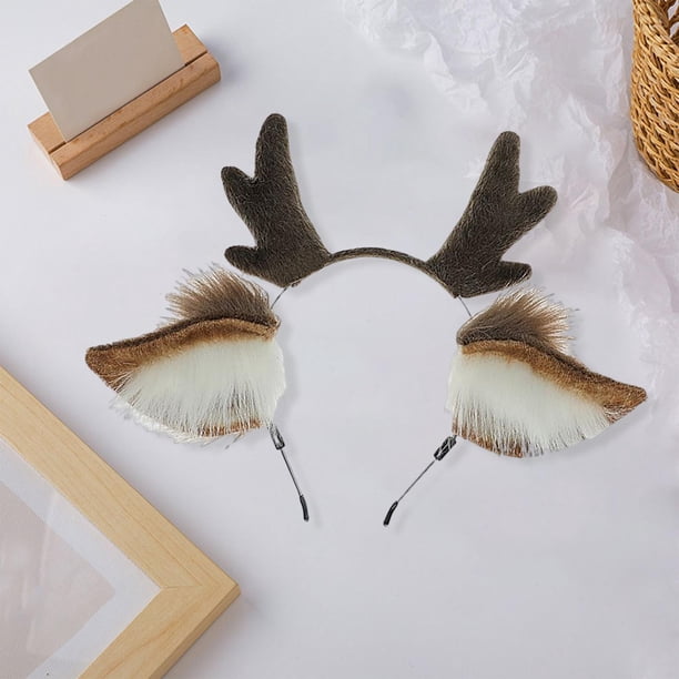 Diadema De Reno Adulto Con Orejas Y Astas Realistas – Accesorio Navideño Cómodo Y Versátil, Perfecto Para Disfraces Y Fiestas