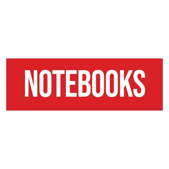 Signs ByLITA Basic Notebooks Sign (Red) - Large