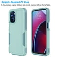 thumbnail image 2 of For Moto G pure/ G Power（2022）Case, 2 in 1 Hard PC Phone Case for Moto G pure/ G Power（2022）, Rubber & Rugged Shockproof Full Body Protection Case Cover-Black, 2 of 8