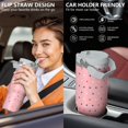 thumbnail image 5 of Modern 30oz Handheld Travel Tumbler with Handle – Double Wall Stainless Steel Insulated Cup, Flip Straw Lid, Leak-Proof & BPA-Free for Hot and Cold Drinks – Durable Coffee & Juice Mug White, 5 of 7