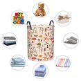 thumbnail image 6 of Fotbe Retro Autum Mushrooms Laundry Basket with Handles, Waterproof Large Laundry Hamper, Wash Bag for Corner Dorm, Rolling Laundry Basket with Handles-Small, 6 of 8
