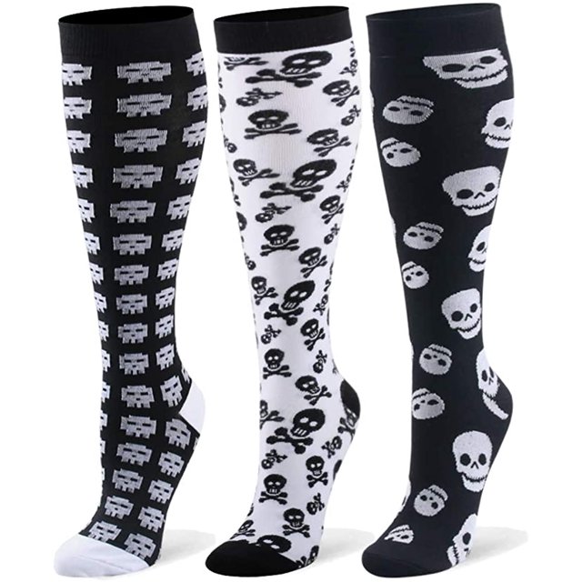 Compression Socks for Women & Men Circulation - 20-30mmHg 3 Pairs Compression Stockings for Nurse, Pregnancy