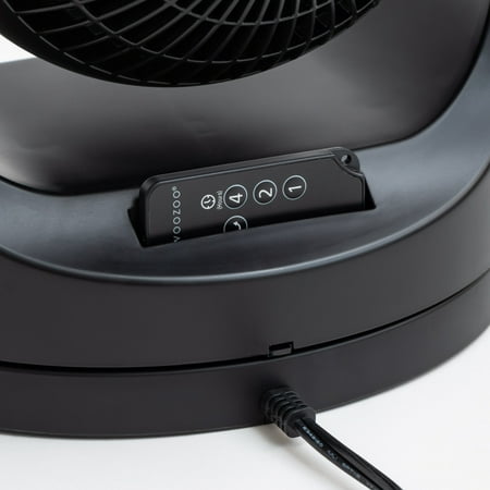 Woozoo - Oscillating Air Circulator Fan with Remote - 3 Speed with Timer - Small Room 157 ft² - Black