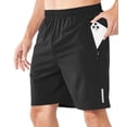 thumbnail image 4 of RPOVIG 2 Pack Men's Athletic Shorts Sets Workout Running Basketball Quick Dry with Zipper Pocket, 4 of 7