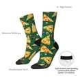 thumbnail image 4 of Pofeuu Pizza Print Crew Socks, Adult Running Hiking Socks for Youth and Adult, 4 of 6