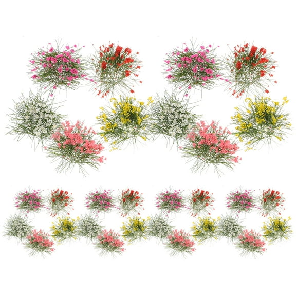 5 Pieces Miniature Flower Models for Train Set, Wild Construction, Sand Table Decoration, Landscape Accessories