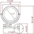 thumbnail image 3 of LED Wall Mounted Bath Vanity Mirrors,8" Double Sided Brass Lighted Magnification Makeup Shaving Extendable with Switch Electrical Plug New Version, 3 of 13
