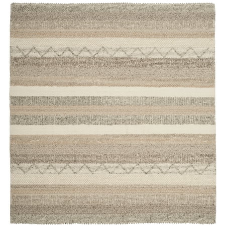 SAFAVIEH Natura Rylan Geometric Area Rug  Beige  3  x 3  Square