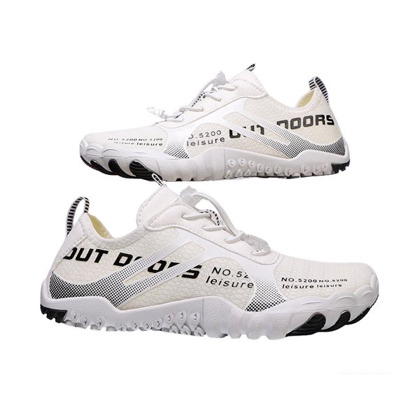 Men's Wide Toe Water Shoes, Quick-Dry Barefoot Aqua Sneakers for Beach, Hiking, Swimming, Fishing and Outdoor Water Sports