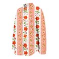 thumbnail image 7 of Endives Women's Button Down Shirt Floral Print Relaxed Fit Long Sleeved Shirt Outerwear Spring Summer Outfit Orange, 7 of 7