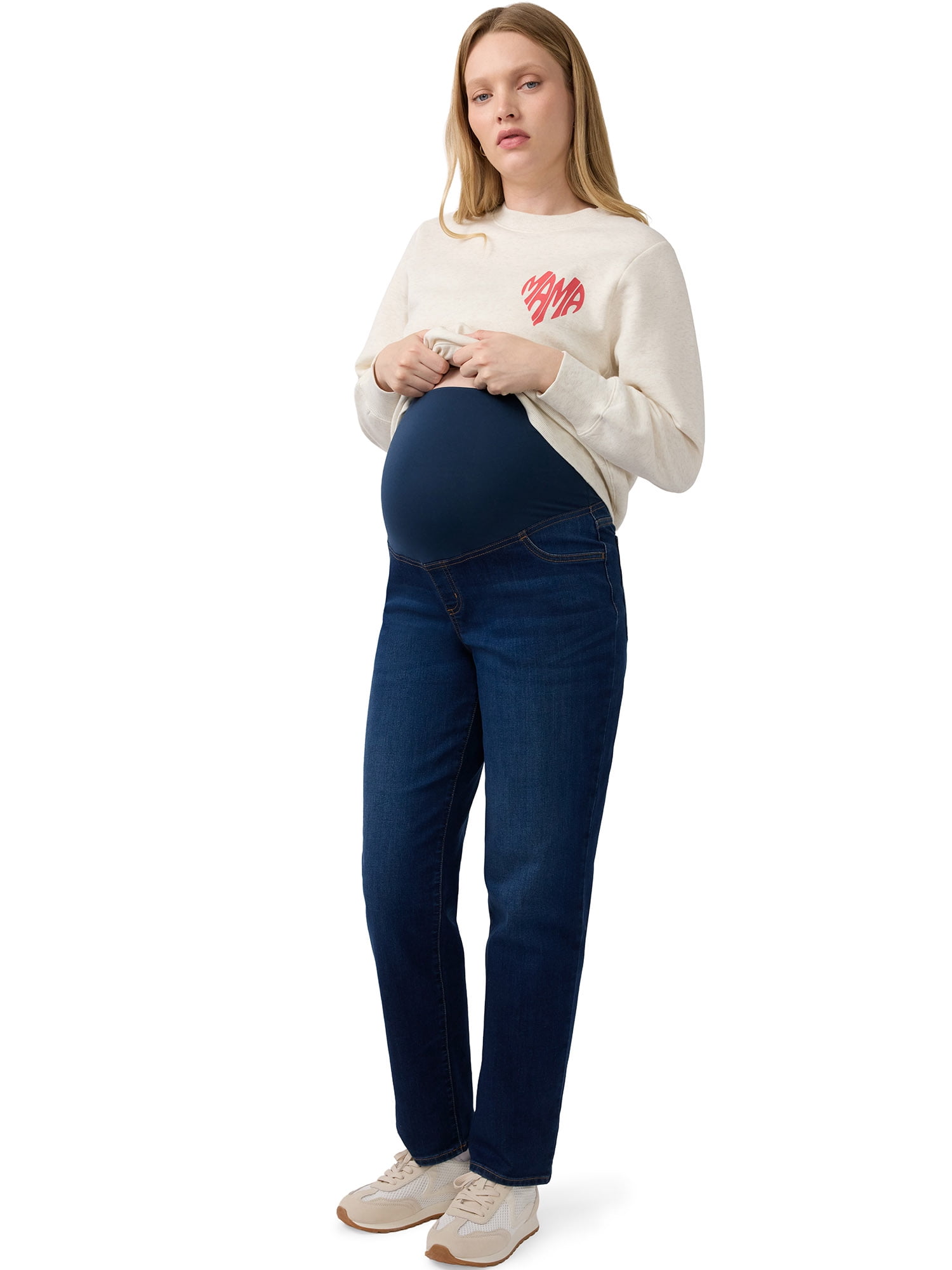 Ingrid & Isabel For Every Belly Women's Maternity Over the Belly Denim Jeans, Sizes S-XXL