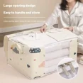 thumbnail image 5 of Bolsa organizadora para almacenamiento de ropa de gran capacidad con mango reforzado, adecuada para mantas, ropa de cama plegable con cremallera resistente, 5 of 5
