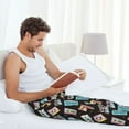 thumbnail image 5 of Bingfone Colorful Retro Tape Mens All Over Print Sleep Pajama Pants-Medium, 5 of 5