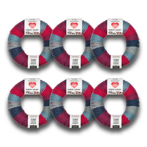 Red Heart® Super Saver O’Go™ 4 Medium Acrylic Yarn, Nautical 5oz/141g