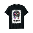 thumbnail image 1 of [100 % algodón] Camiseta con estampado de la bandera de México, Estados Unidos y México para mujer y niña., 1 of 6