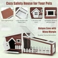 thumbnail image 4 of Pefilos 62" Outdoor Rabbit Hutch, Wood Chicken Coops with Pull Out Tray, Pet Cages for Small Animals, Red, 4 of 7
