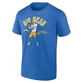 thumbnail image 2 of Men's Justin Herbert Powder Blue Los Angeles Chargers Player Illustrative Pack T-Shirt, 2 of 4