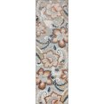 thumbnail image 3 of Bliss Rugs Floral Indoor Outdoor Rug Water Resistant Runner Rug for Patio, Hallway, Entryway, Deck, Gray ,2' x 8', 3 of 7