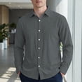 thumbnail image 2 of Cotton Linen Business Casual Dress Shirts for Men Lightweight Long Sleeve Button Down Collared Work Shirts, 2 of 5