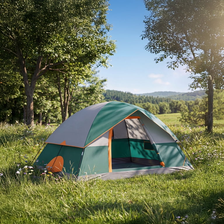 EDX 2-Person Waterproof Camping Tent with Rainfly, Easy Setup Dome