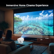 Magcubic L018 8K Projector with WiFi 6 and BT5.4, Native 1080P Projector, Auto Focus&Auto Keystone Correction with Voice Control Movie Projector for Home Theater Outdoor