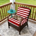 thumbnail image 2 of Outdoor Patio Cushion Covers 4 Pack Classical Stripe Patio Chair Cushion Covers with Ties and Zipper Red Waterproof Outdoor Seat Cushion Covers for Patio Furniture 20"x18", 2 of 5