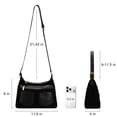 thumbnail image 4 of Wrangler Slouchy Shoulder Bag Faux Suede Hobo Bags Small Purses for Women , Black, 4 of 7